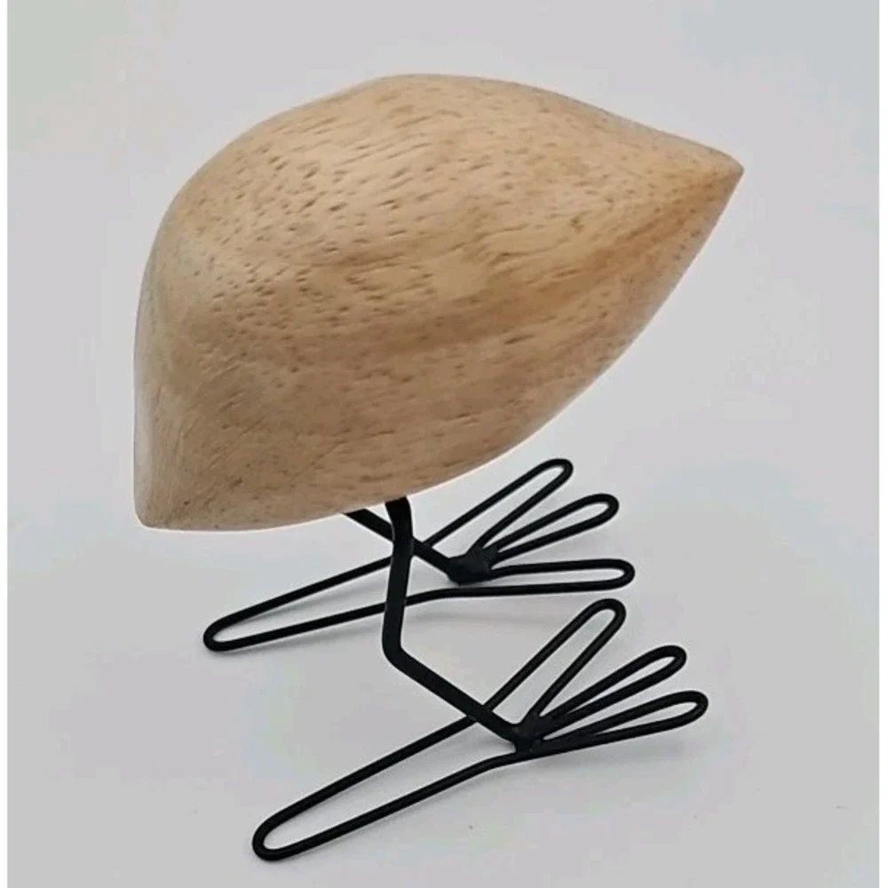 Ikea Fiskelage MCM-Style Bird Figurine Sculpture Wood Wire Abstract Approx 3